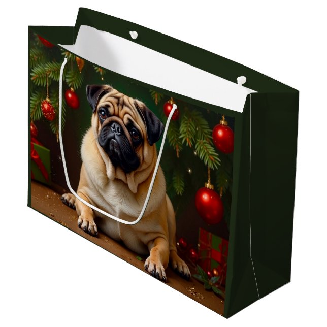 Bolsa De Regalo Grande Fiesta de Pug (Angulo Anverso)