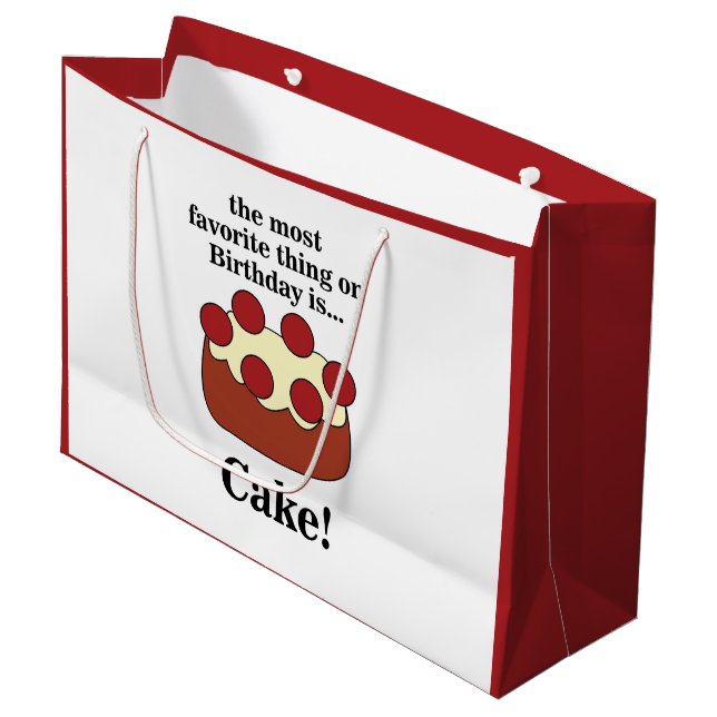 Bolsa De Regalo Grande Fiesta de Tarta de Cumpleaños (Angulo Anverso)