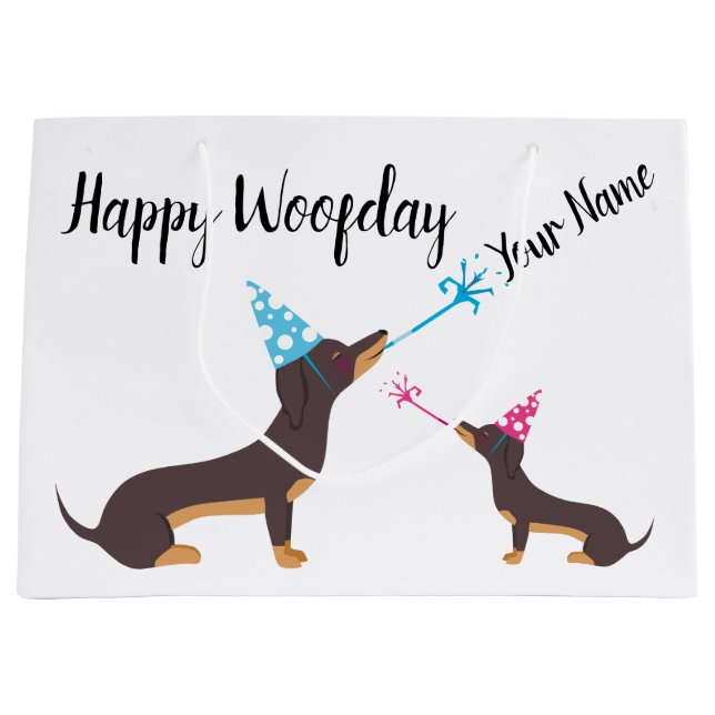 Bolsa De Regalo Grande Fiesta del Dachshund (Anverso)