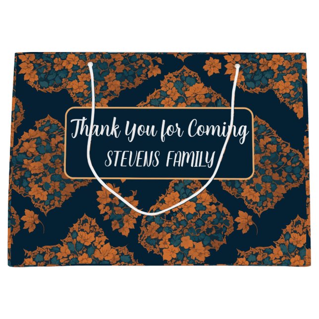 Bolsa De Regalo Grande Fiesta espeluznante del patrón de Halloween (Anverso)