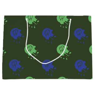 Bolsa De Regalo Grande Fiesta Green y Blue Paintball