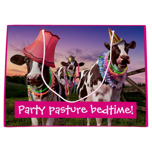 Bolsa De Regalo Grande Fiesta Hasta Que Las Vacas Vengan A Casa (Anverso)