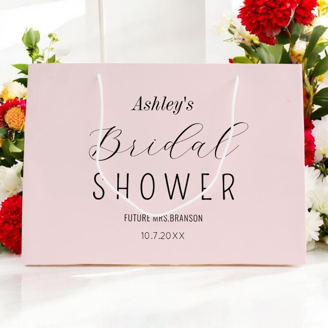 Bolsa De Regalo Grande Fiesta Rubor Pink Bridal Shower (Subido por el creador)