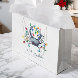 Bolsa De Regalo Grande Fiestas de cangrejo costeras “Seas & Greetings”