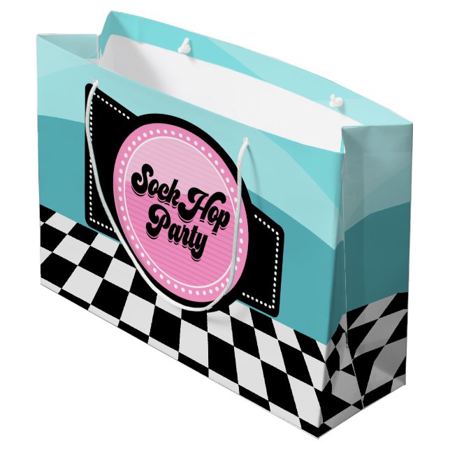 Bolsa De Regalo Grande Fiestas de cute sock hop (Angulo reverso)