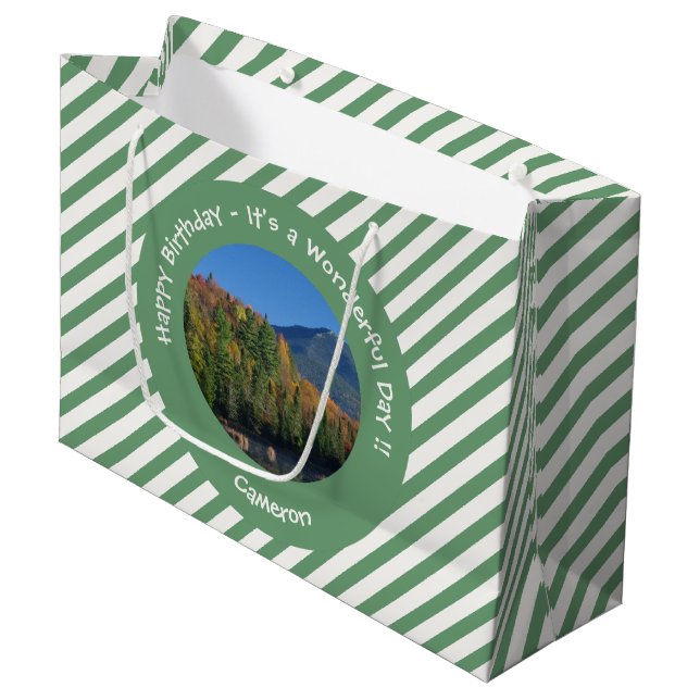Bolsa De Regalo Grande Fiestas Whiteface Mountain, Adirondack Autumn (Angulo Anverso)