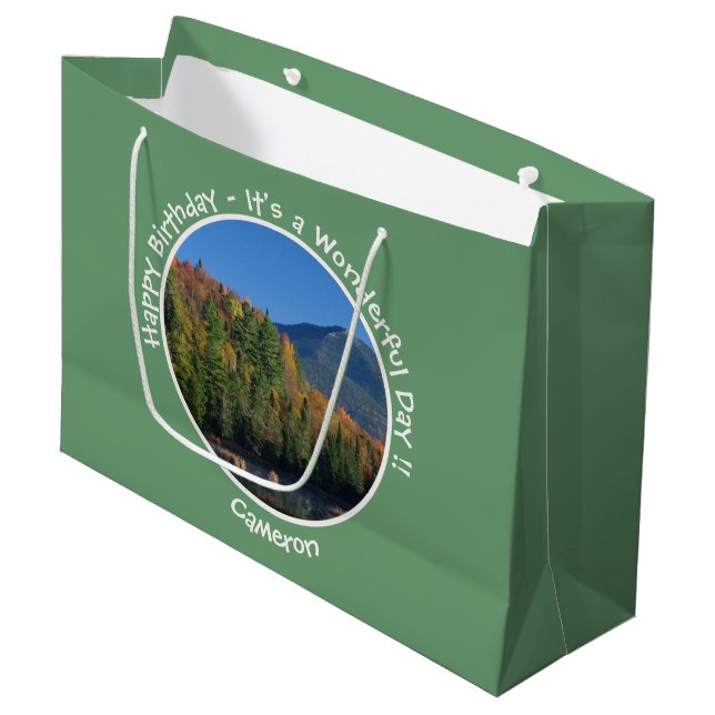 Bolsa De Regalo Grande Fiestas Whiteface Mountain, Adirondack Autumn (Angulo Anverso)