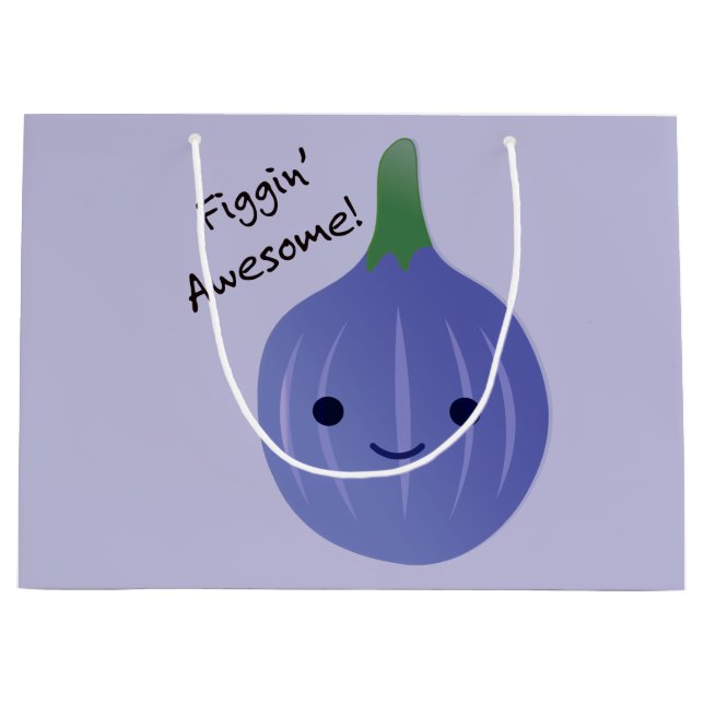 Bolsa De Regalo Grande figgin Awesome Fig Pun (Anverso)