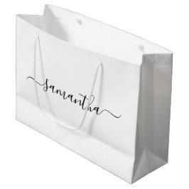 Bolsa De Regalo Grande Firma de Chica Negra