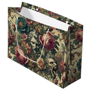 Bolsa De Regalo Grande Firma del Atelier Arcano - Floral gótica