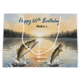 Bolsa De Regalo Grande Fishing 60th Birthday 