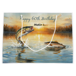 Bolsa De Regalo Grande Fishing 60th Birthday 