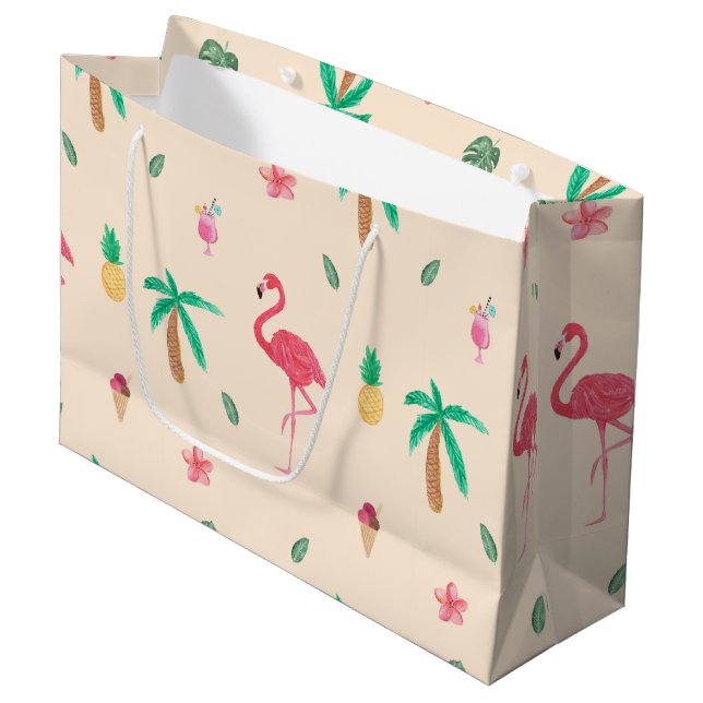 Bolsa De Regalo Grande Flamencos en el verano (Angulo Anverso)