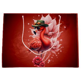 Bolsa De Regalo Grande Flamingo Steampunk - Arte digital fantástico