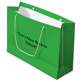 Bolsa De Regalo Grande Flat Neon Green Background – School Texture