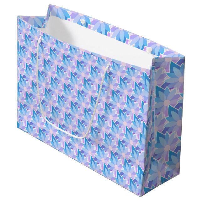Bolsa De Regalo Grande Flor azul violeta de bonito (Angulo Anverso)