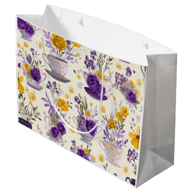 Bolsa De Regalo Grande Flor bailando  (Angulo reverso)