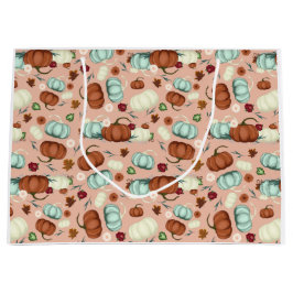 Bolsa De Regalo Grande Flor de calabaza de otoño