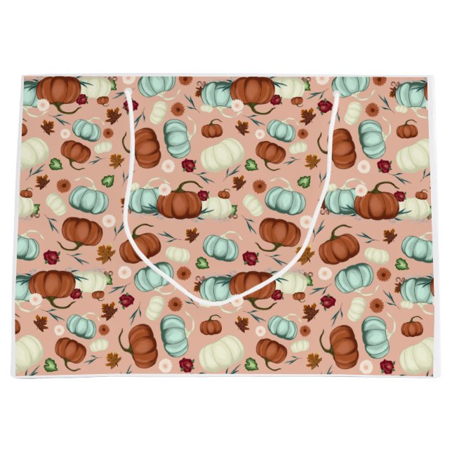 Bolsa De Regalo Grande Flor de calabaza de otoño (Anverso)