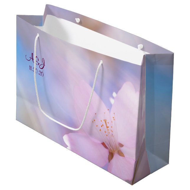 Bolsa De Regalo Grande Flor de cerezo rosa (Angulo Anverso)