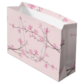 Bolsa De Regalo Grande Flor de cerezo - rosa