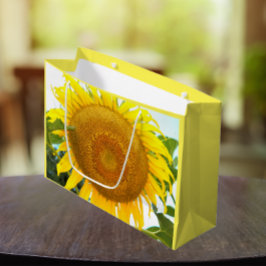 Bolsa De Regalo Grande Flor de girasol amarillo grande