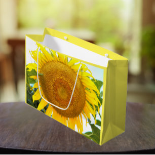 Bolsa De Regalo Grande Flor de girasol amarillo grande