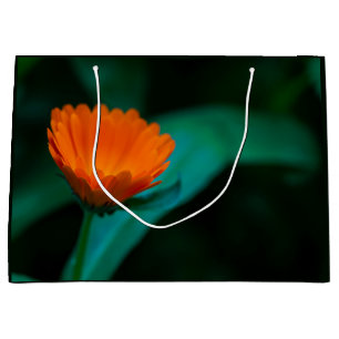 Bolsa De Regalo Grande Flor de margarita naranja