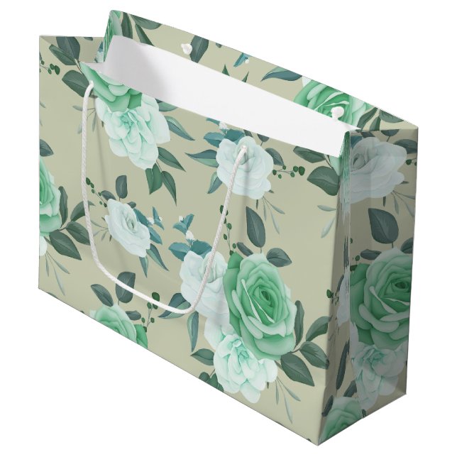 Bolsa De Regalo Grande Flor de moda elegante (Angulo Anverso)