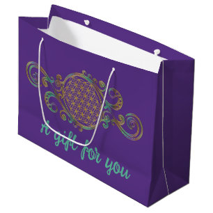 Bolsa De Regalo Grande Flor De Vida - Ornamentos Espirales 1