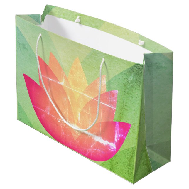 Bolsa De Regalo Grande Flor Lotus encantadora (Angulo reverso)