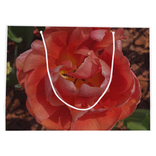 Bolsa De Regalo Grande flor roja (Reverso)