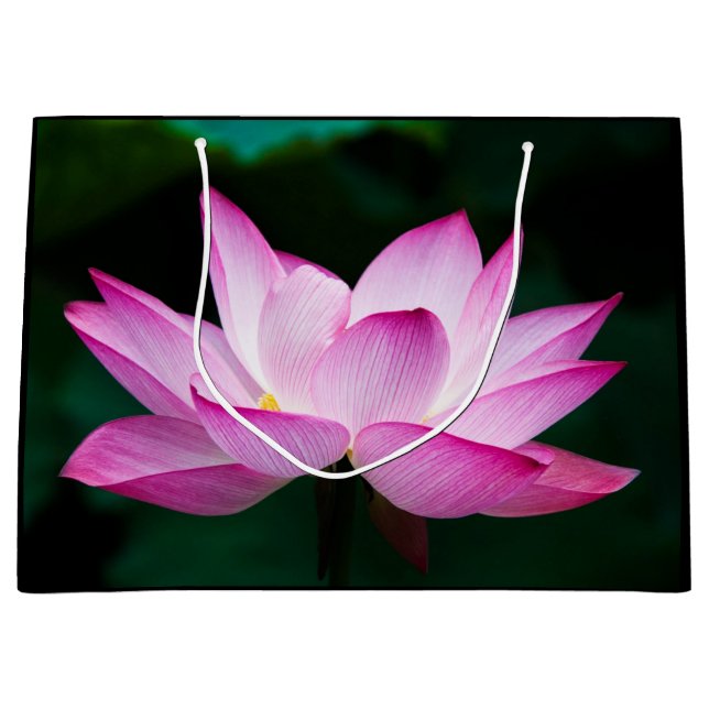 Bolsa De Regalo Grande Flor rosa Lotus (Anverso)
