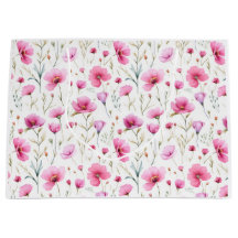 Flor silvestre de acuarela rosa