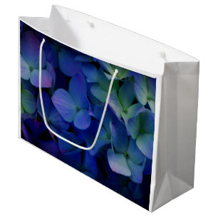 Bolsa De Regalo Grande Flor violeta púrpura rosa azul horangeas floral