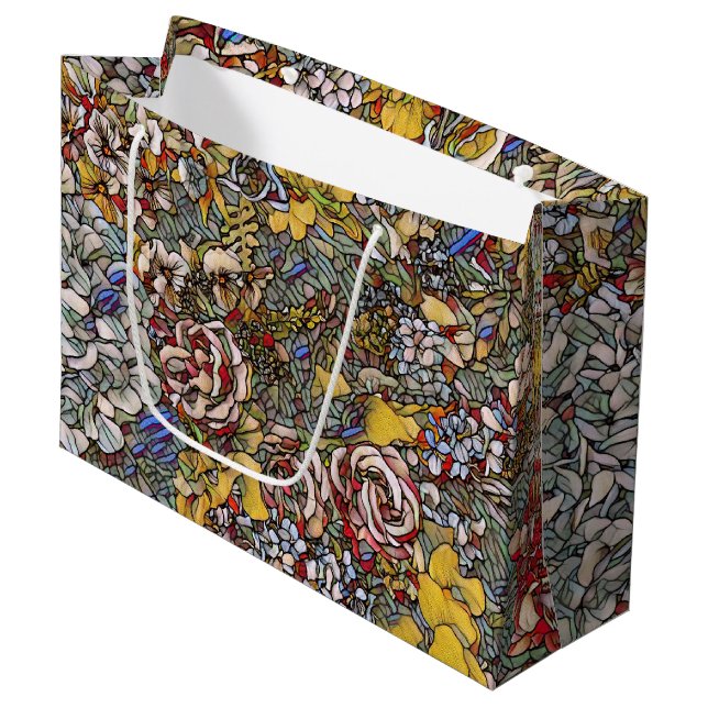 Bolsa De Regalo Grande Floral botánica de vidrio templado (Angulo Anverso)