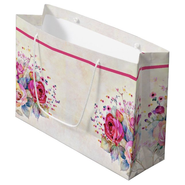Bolsa De Regalo Grande Floral de primavera (Angulo Anverso)
