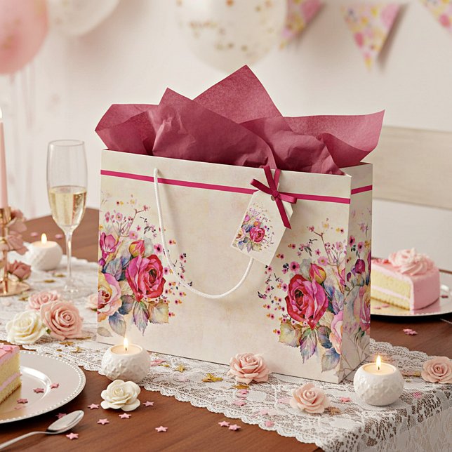 Bolsa De Regalo Grande Floral de primavera (Subido por el creador)