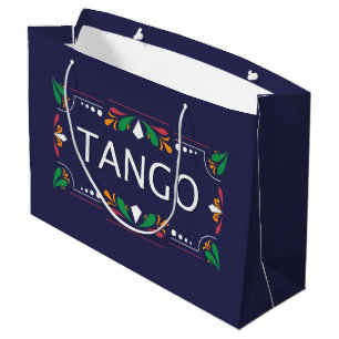 Bolsa De Regalo Grande Floral de tango argentino durante el Fileteado