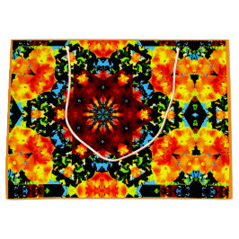 Bolsa De Regalo Grande Floral Orange