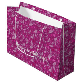 Bolsa De Regalo Grande Floral popular rosa moderno elegante