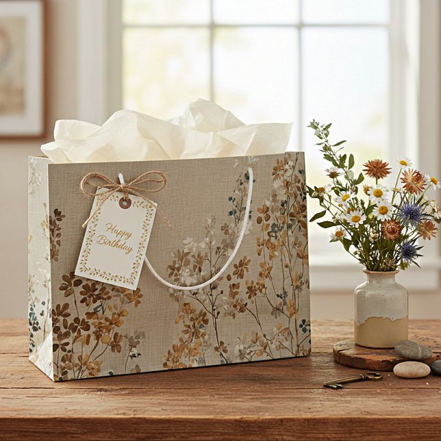 Bolsa De Regalo Grande floral prado ámbar (Subido por el creador)