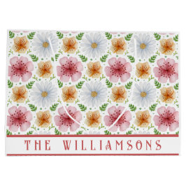 Bolsa De Regalo Grande Floral Vintage Feliz Pascua