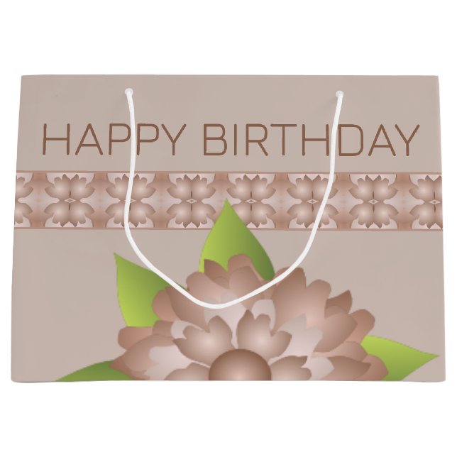 Bolsa De Regalo Grande Floral Y Patentado (Anverso)