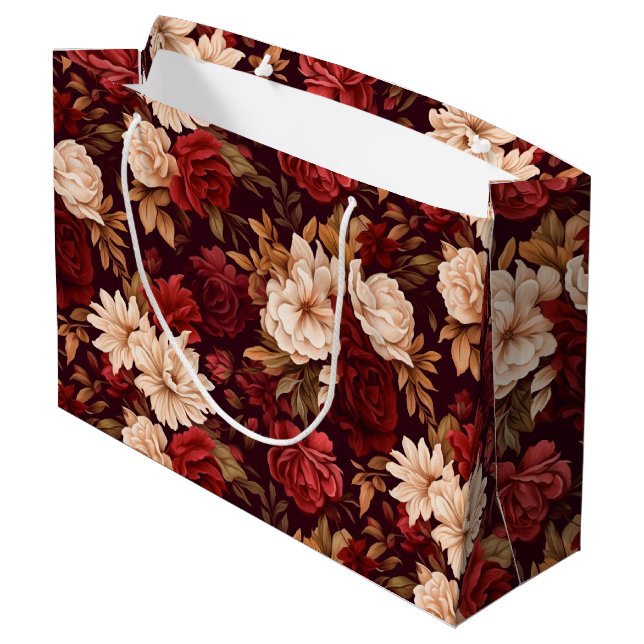 Bolsa De Regalo Grande Flores beiges bohemias (Angulo reverso)