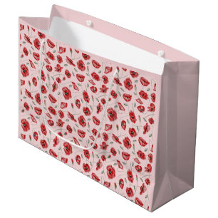 Bolsa De Regalo Grande Flores de amapola