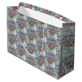 Bolsa De Regalo Grande Flores de época Peonies Anemones y Lupins