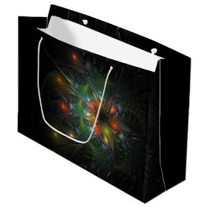 Bolsa De Regalo Grande Flores de fantasía fractal blandas y tendientes
