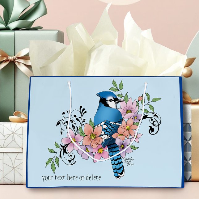 Bolsa De Regalo Grande Flores de la Primavera de Jay Azul (Subido por el creador)