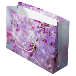 Bolsa De Regalo Grande Flores de lila rosadas